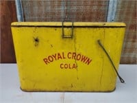 Vintage metal RC Cola yellow cooler