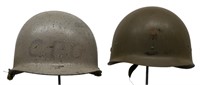 WWII Swivel Bale USN Gray Painted Helmet  & Liner
