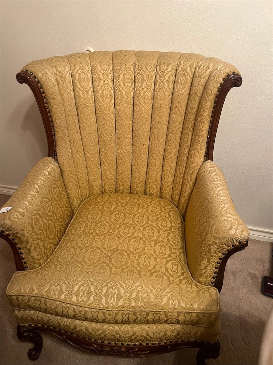 WINGBACK ACCENT CHAIR (YELLOW)