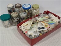 Box of Old Buttons Plus