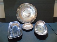 Grouping of Silverplated Serving Pieces