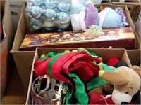 2 Boxes Full of Christmas Decorations