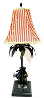 Vintage Palm Tree Monkey Lamp