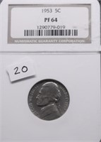 1953 NGC MS64 JEFFERSON NICKEL