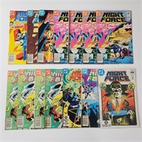 14) DC NIGHT FORCE COMIC BOOKS