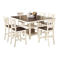 Ashley Whitesburg Bar Table & 6 Bar Stools