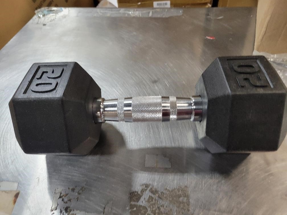 20lb Rubber Hex Dumbbell