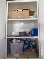 Misc. Electrical supplies on shelves (bring box)