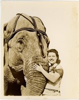 8x10 Woman with elephant chester photo service