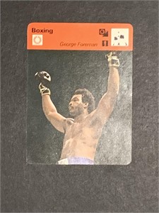 1977 George Forman Boxing Sportscaster Card #14-03