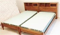 King Size Wood Bed No Mattress or Box Springs
