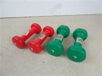 Pair of 2lb and 3lb Hand Weights