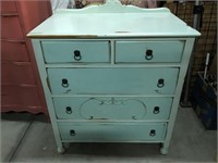 Cute Painted Wood Antique Dresser (Nice!)