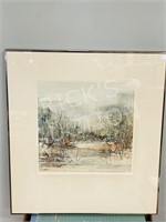 Watercolor Landscape - signed - 20" x 22"