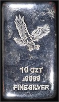 (1) 10 OZ .999 SILVER EAGLE BAR