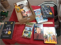 VHS tapes and wizard of Oz DVD