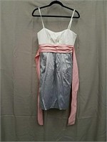 City Triangle Gray, White & Pink Dress- Size 13