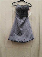 Gray Short Strapless Dress- Size Unknown Smalle4