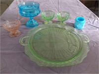 Uranium, Indian Glass & Sanitol Ointment Jar**