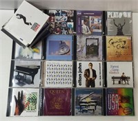 BOX OF CD's INCL SEALED QUEEN GREATEST HITS, LED