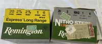 Two boxes of 20 gauge shells