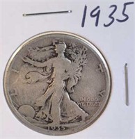 1935 Walking Liberty Silver Half Dollar