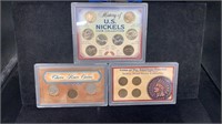 3 Coin Sets: Indian Cents, Nickels, Rare Coins