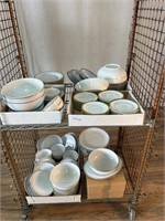 Assorted White China w/Silver & Gold Trims