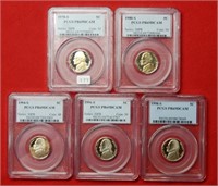 (5) Jefferson Nickels PCGS PR69 DCAM -1978 S-1980S