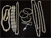 Sterling Silver Bracelets and Necklaces 232g