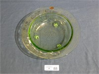 Depression Glass Footed Bowl - Cameo