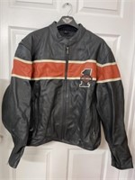 Harley Davidson leather jacket 3XL orange black