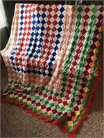 Large hand pieced quilt top (king?)