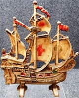 Sailing Pirate Ship Cast Iron Doorstop / Lamp