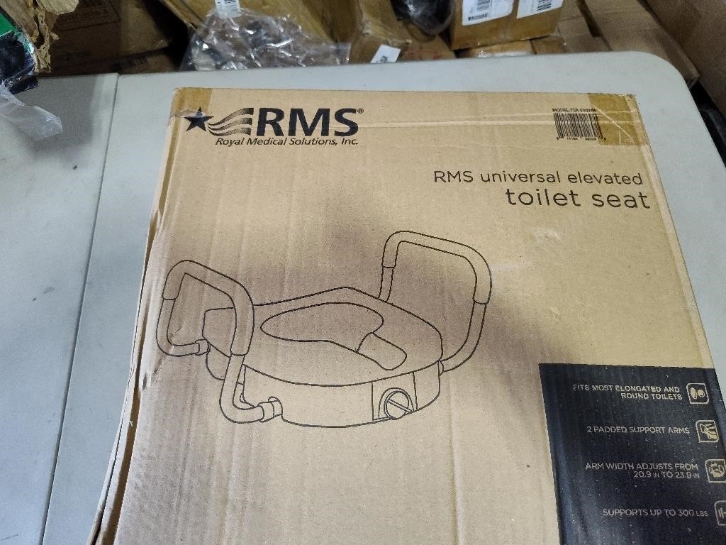 RMS Raised Toilet Seat - 5 Riser with Arms