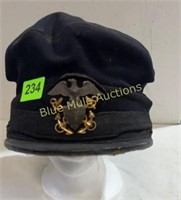 WWII US Navy officers dress visor cap