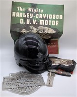 (JL) Harley Davidson Motorcycle Helmet, Metal