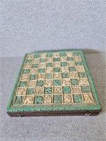 VINTAGE MEXICAN CHESS SET AZTECS & CONQUISTADORS