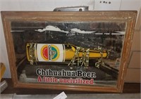 Chilhuahua Beer Mirror Sign Western Theme