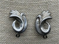 Vtg. Sterling Givenchy Earrings w/ French Clip