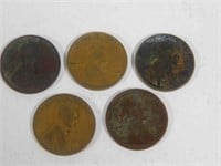 Pennies 1916D; 1927; 1930; 1934; 1937