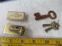 Two Money Clips and Old Keys