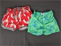 (2) 12M Swim Shorts: [OshKosh & Carter's] Boy