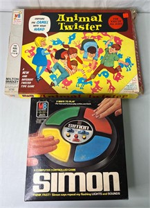 Milton Bradley Animal Twister & Simon Game