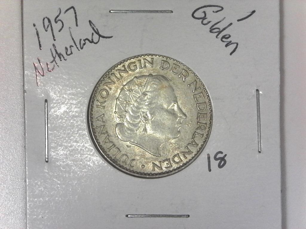 1957 Silver 1 G Netherlands Coin