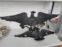 2 vintage Cast aluminum eagles