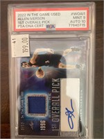 Allen Iverson autographed patch PSA 9