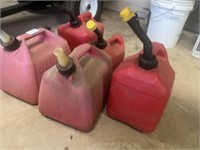 5 Assorted Gas Cans