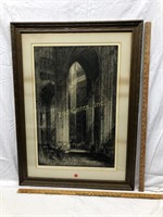 Vintage Signed Lithograph Artist Signed(Unknown)