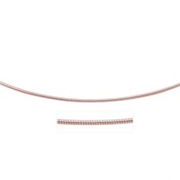14k Rose Gold Round Omega Chain Style Necklace